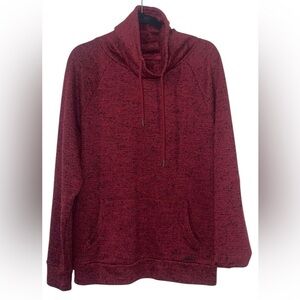 Express Fleece Athletic Fashion Hoodie  Size Large Burgundy